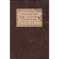 CLASSES DE CUINA POPULAR. CURS DE 1924 - 1925