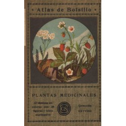 ATLAS DE PLANTAS MEDICINALES. 12 LÁMINAS EN COLORES CON 32 FIGURAS Y TEXTO EXPLICATIVO